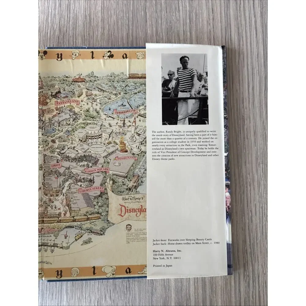 Disneyland Inside Story Randy Bright 1987 Hardcover Book w/ Dust Jacket Disney